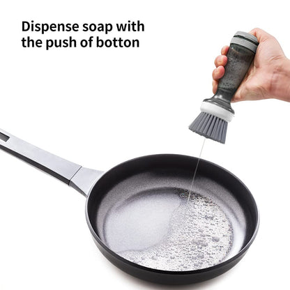 Dish Scrub Brush with Soap Dispenser