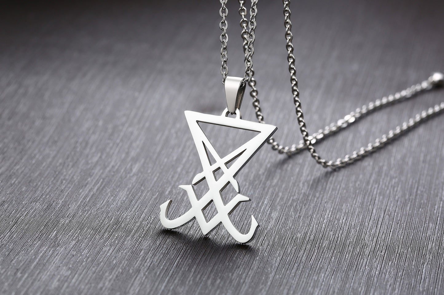 Titanium Steel Lucifer Seal Necklace