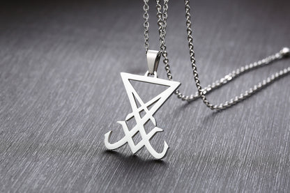 Titanium Steel Lucifer Seal Necklace